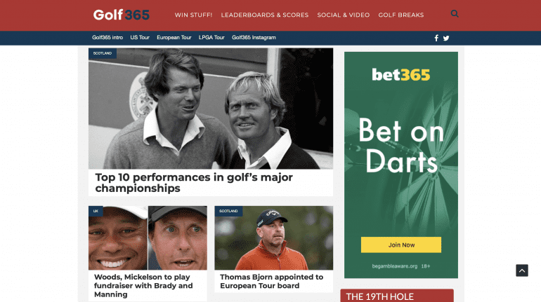 Golf365 - Homepage