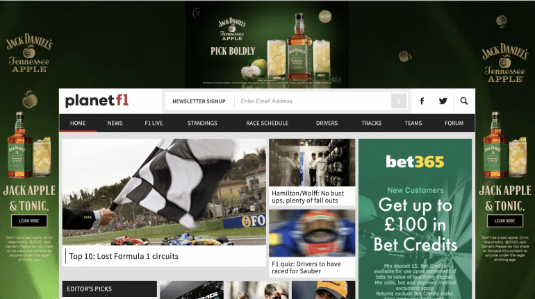 PlanetF1 - Homepage