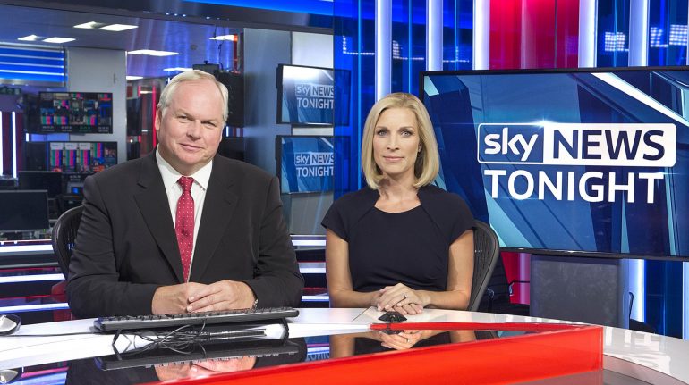 Adam Boulton and Sarah Hewson on Sky News Tonight