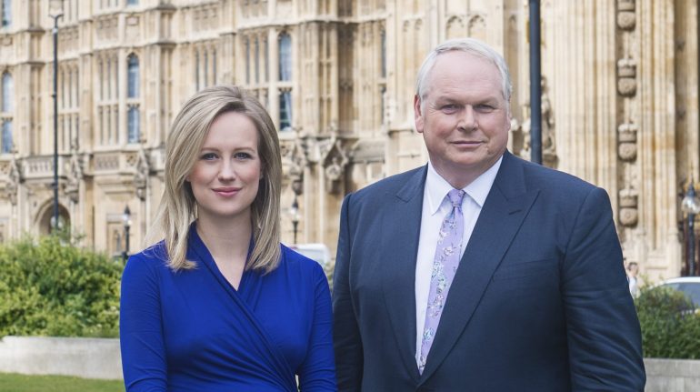 Sophy Ridge and Adam BoultonImages from Election 2017 rehearsal at Sky 1