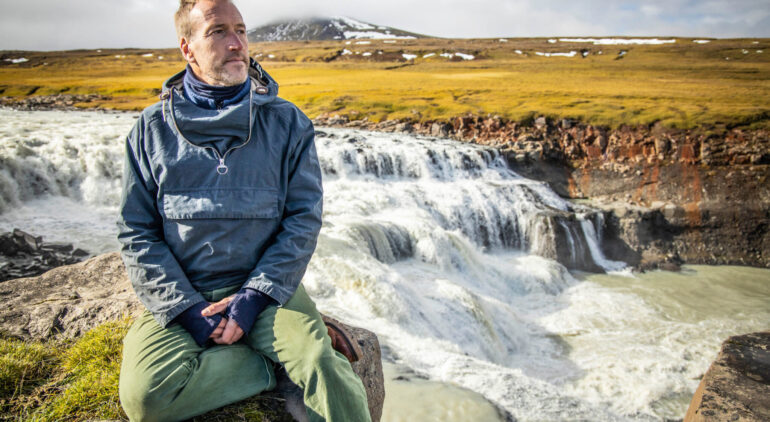 Presenter Ben Fogle in the moutains of Iceland