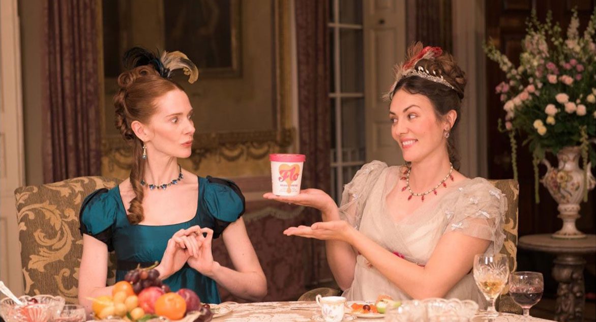 image of two ladies acting in the here we flo TV ad